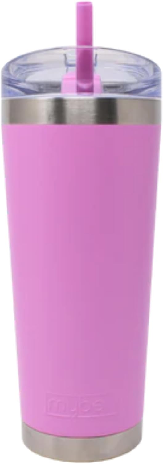 Classic Premium Stainless Steel Tumbler with 12-Hour Temperature Control, Tritan Lid, and BPA-Free Construction | Pink Powder Coat, 26 oz