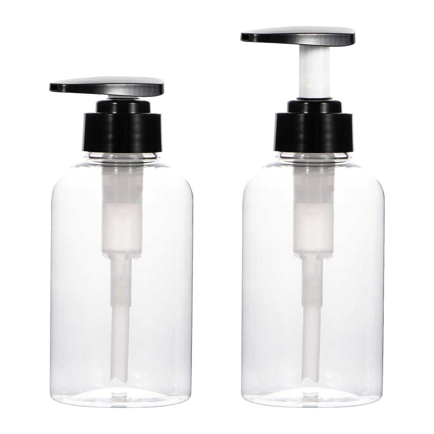 Yebeauty 2 PCS Clear Pump Bottles 10oz 300ML, Empty Plastic Lotion Bottle Pump Dispenser with Pump Refillable for Home and Daily Use