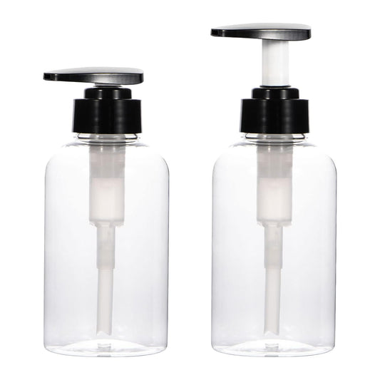 Yebeauty 2 PCS Clear Pump Bottles 10oz 300ML, Empty Plastic Lotion Bottle Pump Dispenser with Pump Refillable for Home and Daily Use