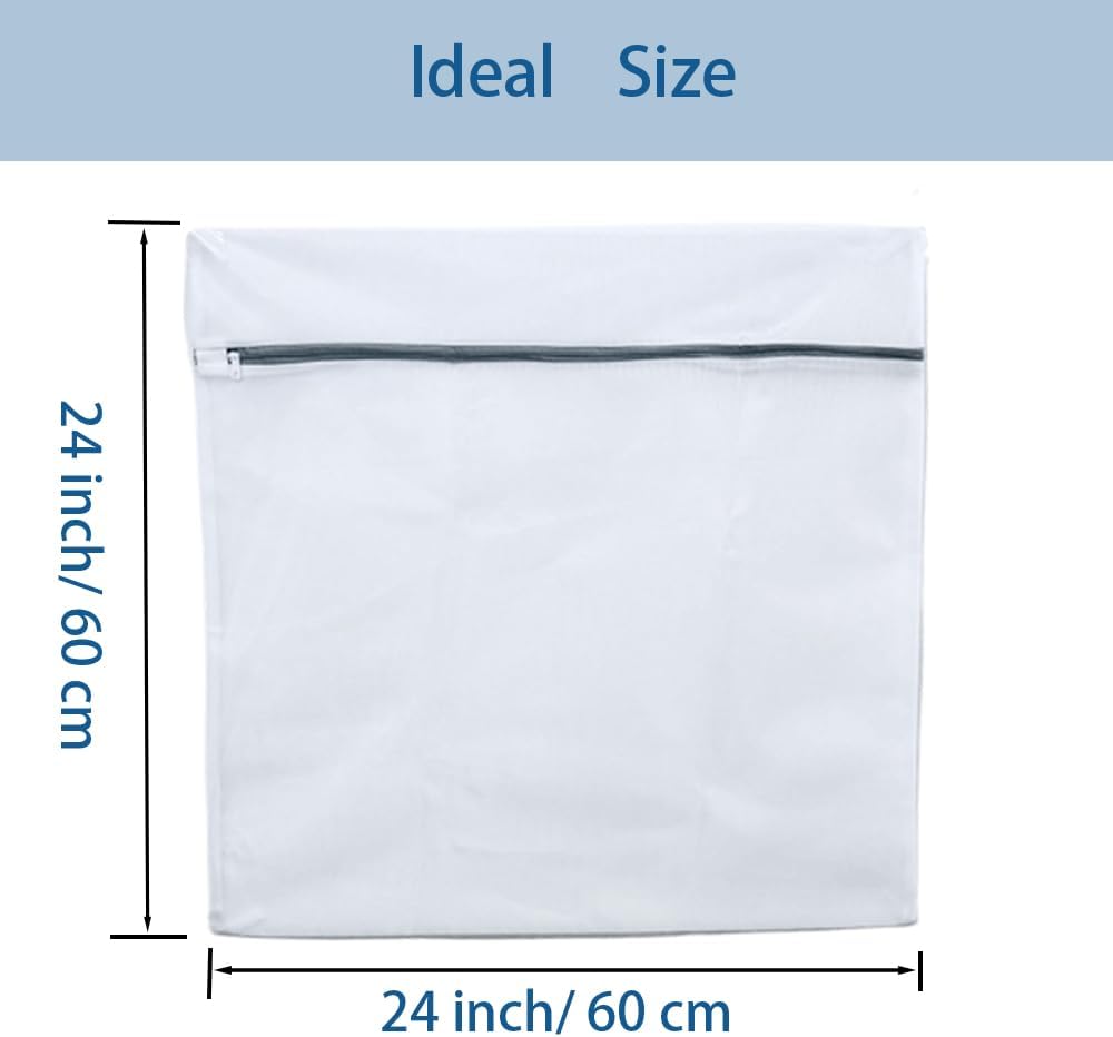 3 Pcs 24 * 24 inch large laundry bag, laundry storage, washing machine bag with zipper mesh, travel storage and sorting bag for Clothes,Fitted sheets,Sweater, Shoes