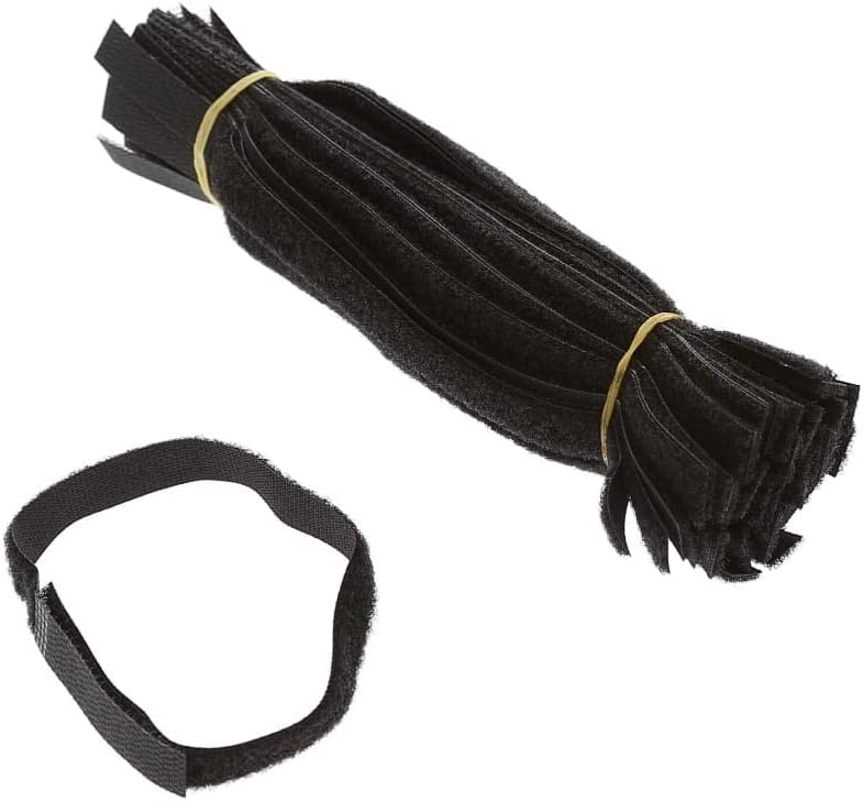 9 Inch (50-pack) Hook and Loop Self Gripping Fastening Cable Ties 1/2" Width - Multipurpose Microfiber Cloth Cable Organizer Self Adesive Pre-Cut Straps