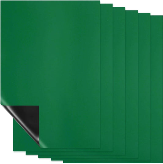 PATIKIL Magnetic Dry Erase Board Sheet for Fridge, 6 Pcs 12 x 8 Inch Erasable Refrigerator Whiteboard for Kitchen for Home Kitchen Organizer Planner Office Storage, Green (0.6mm)