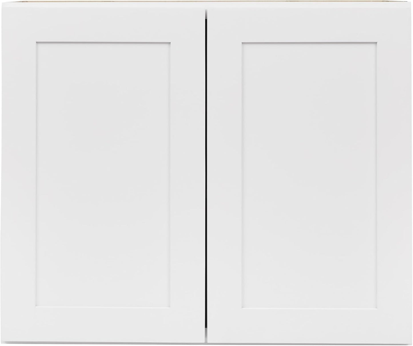 White Shaker Wall Cabinet - Ready to Assemble, Perfect for Kitchen, Laundry, and Bathroom Storage - 36”W x 42”H x 12”D