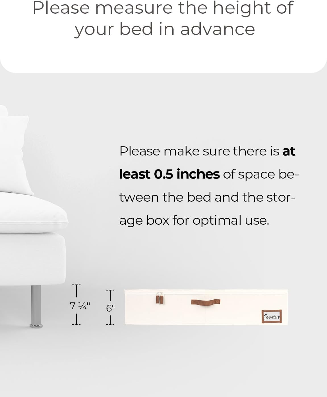 StorageWorks Underbed Storage Box, Under Bed Clothes Organizer With Sturdy Structure and Ultra Thick Fabric, 30" L x 28" W x 6" H, 2 pack