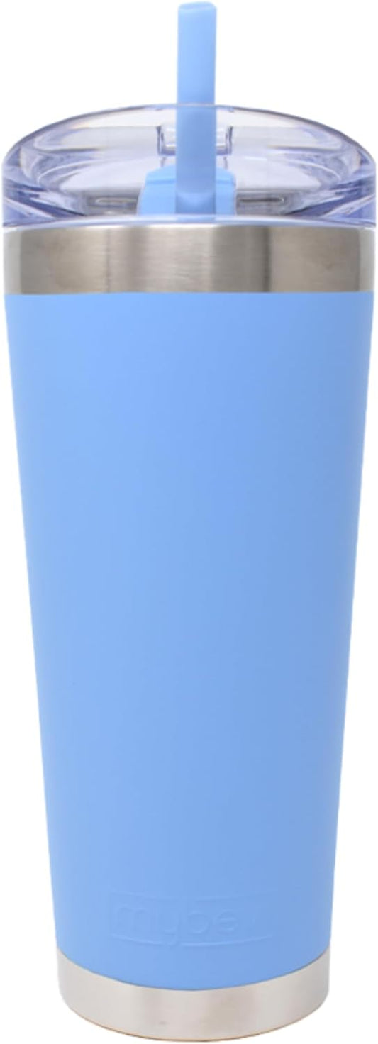 Classic Premium Stainless Steel Tumbler with 12-Hour Temperature Control, Tritan Lid, and BPA-Free Construction | NC Blue Powder Coat, 26 oz