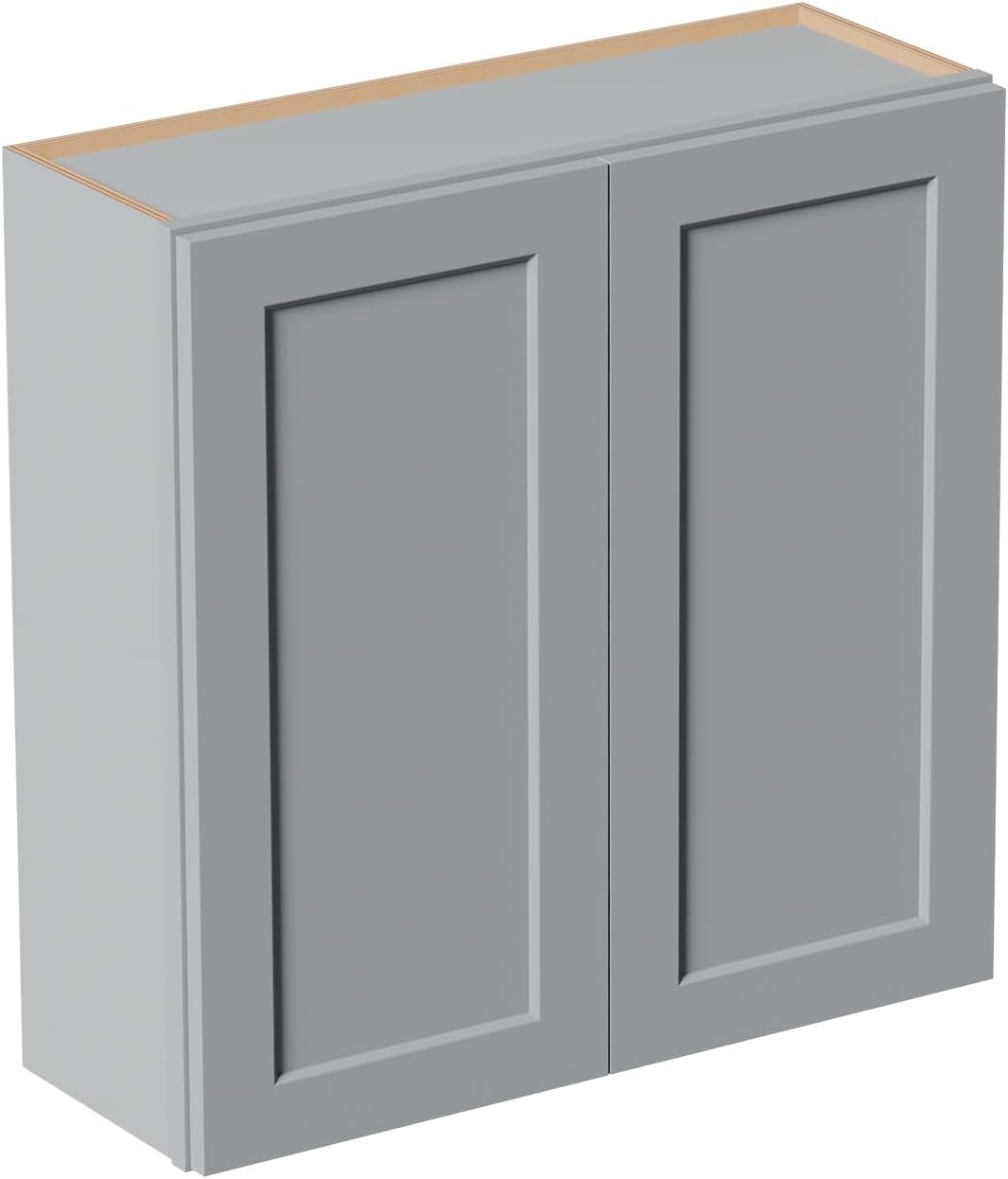 36 Inch Laundry Room Cabinets Wall Mounted, Solid Wood Over The Toilet Storage Cabinet, Bathroom Organizer Cabinets with 2 Door & Shelves, Easy to Assemble for Kitchen, Garage - Dark Gray