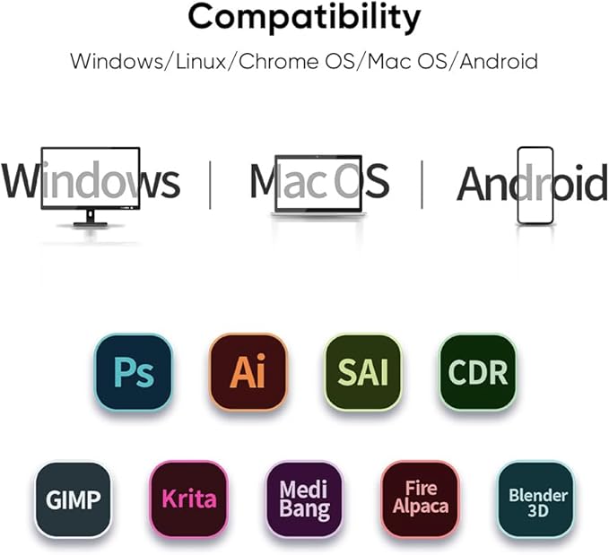 XPPen Updated Deco 01 V3 Drawing Tablet, 16384 Pressure Sensitivity, 8 Custom Shortcuts, 220 Report Rate for OSU Drawing Pad, Remote Teaching & Animation, Compatible with Android, Windows, macOS