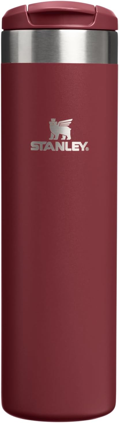 Stanley AeroLight Transit Bottle 20 oz | Locking Drink Through Lid | Leak Resistant Water Bottle or Coffee Travel Mug | Lightweight Insulated Stainless Steel | BPA-Free | Cranberry