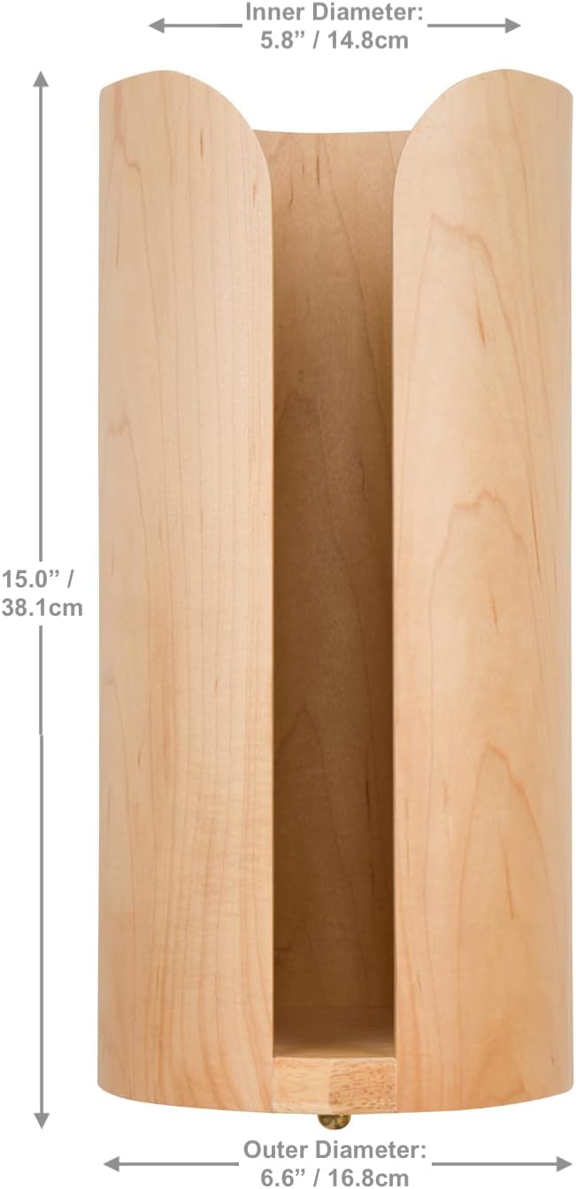 Plywood Free Standing Toilet Paper Holder. Toilet Tissue Storage Made from Wood. Compatible with Mega Rolls (Maple)