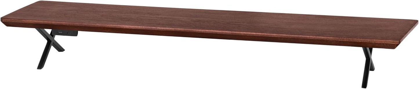 Anji Mountain Monitor Stand - Desktop Organizer & Laptop Riser, Ergonomic Monitor Riser, Space-Saving Monitor Stand for Desk, Durable Construction, Easy Assembly, Ideal for Home & Office,Black