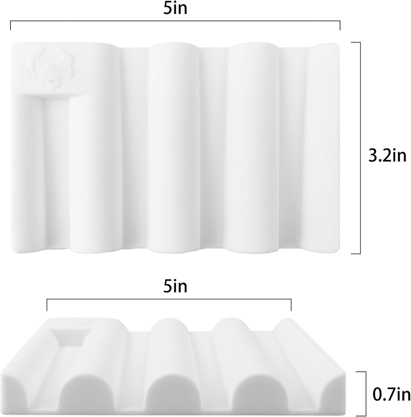 Soap Dish for Shower, Bathroom & Kitchen – Non-Slip, Self-Draining Design to Keep Soap Dry, Extend Soap Life – Easy to Clean, Compact & Durable (White, 1 pcs)