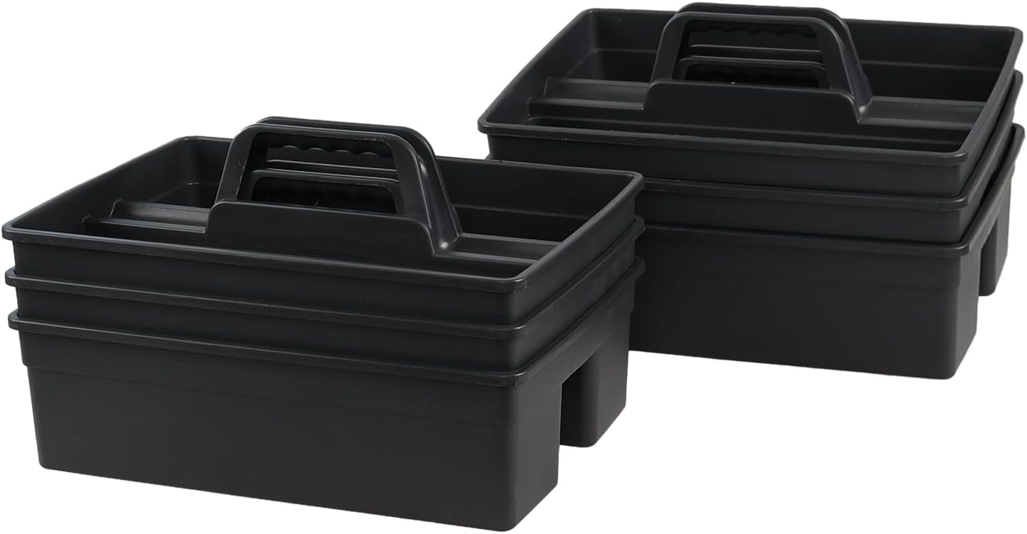 6 Packs Cleaning Storage Caddy with Handle, Plastic Cleaning Supplies Caddy Shower Caddy