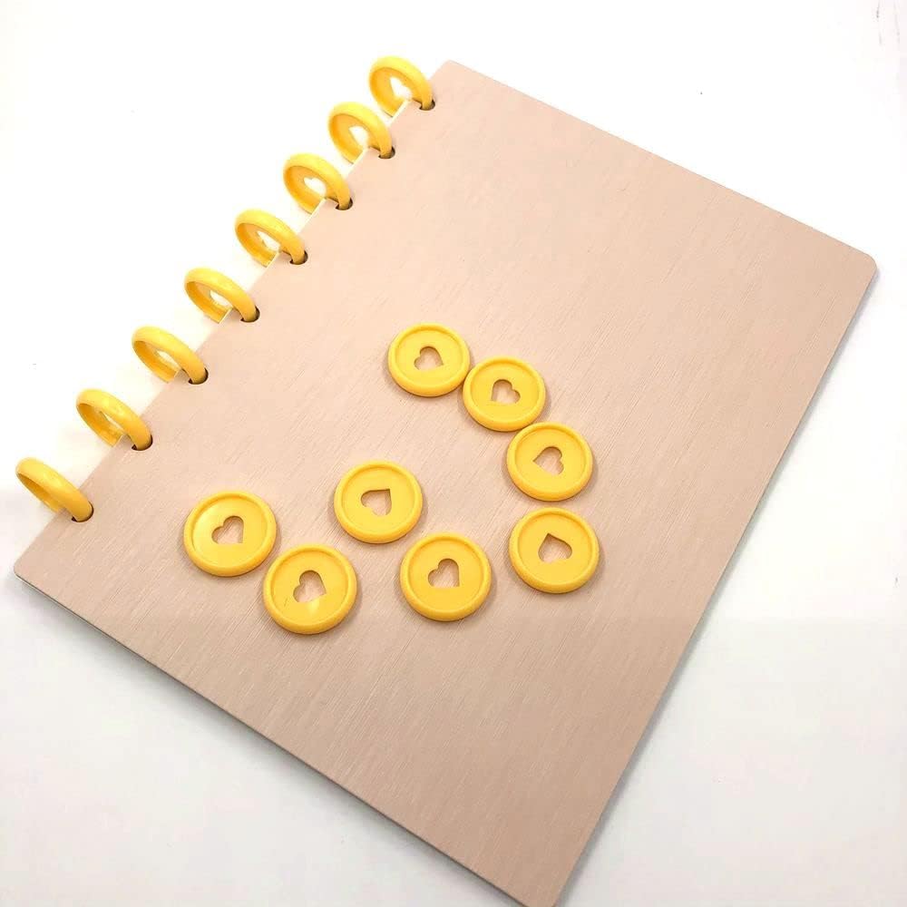 100pcs Planner Expander Discs 1.26Inch Book Binding Disc For Discbound Notebook Accessories Heart Binder Rings(Orange,1.26 inch/32 mm)