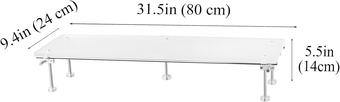 Desk Organizer and Accessories, Computer Monitor Stand for Desk, 31.5" Diy Acrylic Monitor Riser for Desk Accessories