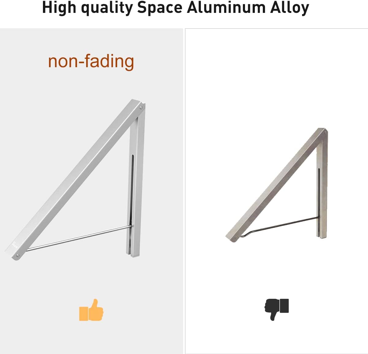 Wall Mounted Drying Rack Clothes Hanger Folding Wall Coat Racks Aluminum Home Storage Organiser Space Savers