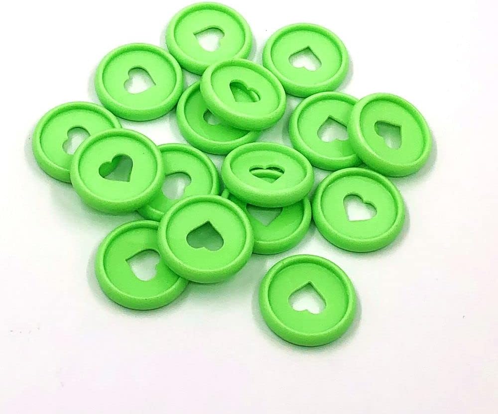 100pcs Planner Expander Discs 1.1Inch Book Binding Disc For Discbound Notebook Accessories Heart Binder Rings(Green,1.1 inch/28 mm)
