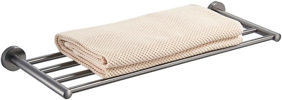 20 Inch Bathroom Towel Rack, Hotel Style Towel Racks for Bathroom Wall Mounted, Modern Towel Bar Rack, 2-Tier Towel Shelves, Gray