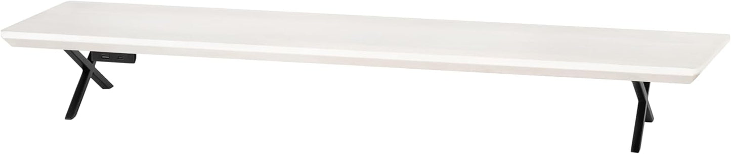 Anji Mountain Monitor Stand - Desktop Organizer & Laptop Riser, Ergonomic Monitor Riser, Space-Saving Monitor Stand for Desk, Durable Construction, Easy Assembly, Ideal for Home & Office,Walnut