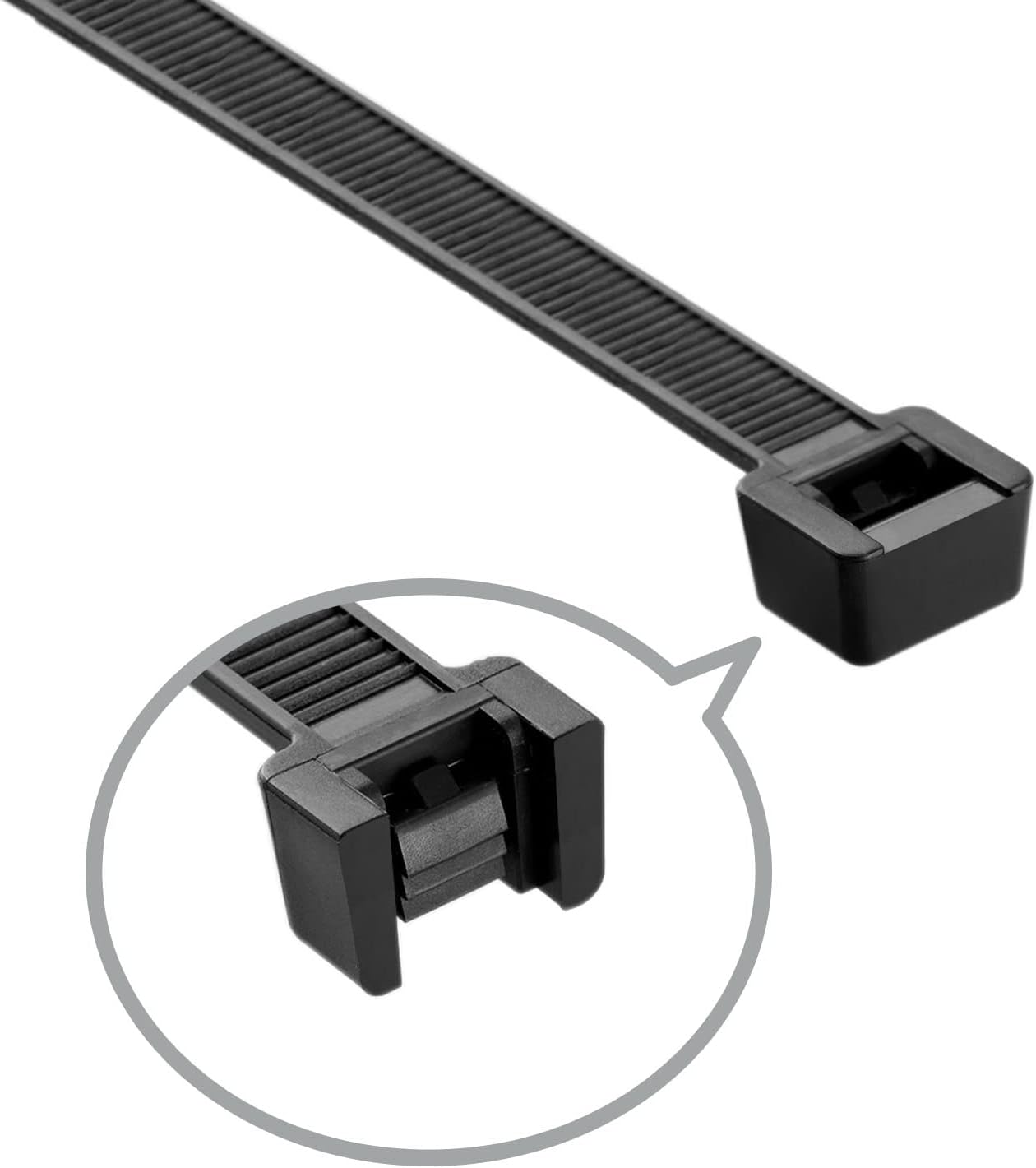 200 Pack White & Black Zip Ties Assorted Sizes 6+8+12 Inch Heavy Duty Cable Ties - Variety Pack Wire Ties