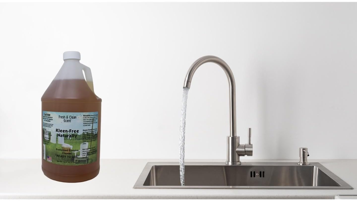 Naturally Preformed Enzyme Cleaner, Enzyme Solution, Multi-Purpose Cleaner, Laudry Additive, and More - Ready -To-Use - Fresh and Clean Scent - 128oz (1 Gallon) - Pack of 2