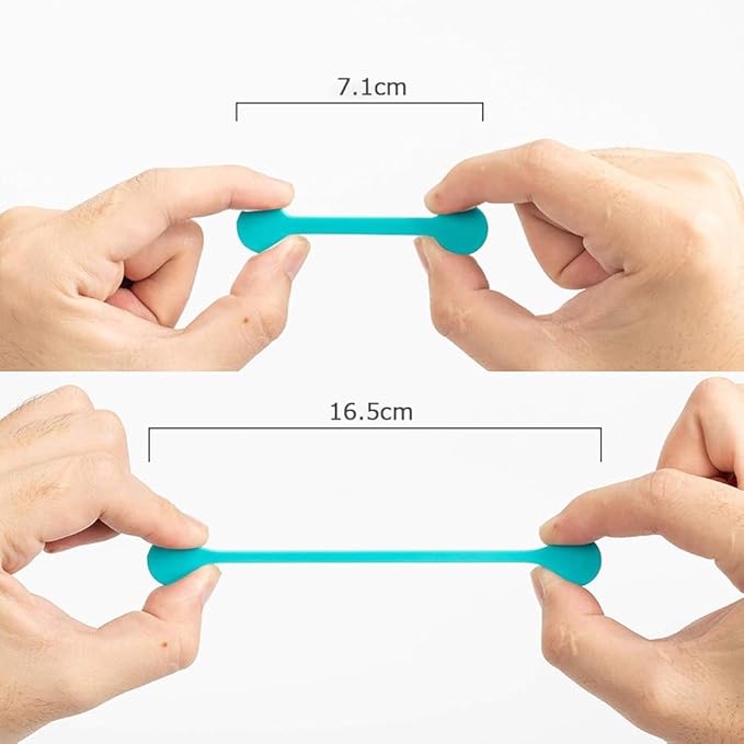 Kanemc Magnetic Cable Ties 10-Pack 5 Colors, Silicone Cord Twist Ties Magnet Strap For Charging Wire Organizer, Earphone Cords Wrap, Fridge Magnets, Storage Or Travel