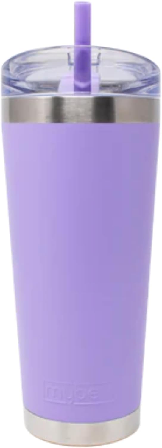 Classic Premium Stainless Steel Tumbler with 12-Hour Temperature Control, Tritan Lid, and BPA-Free Construction | Purple Powder Coat, 26 oz