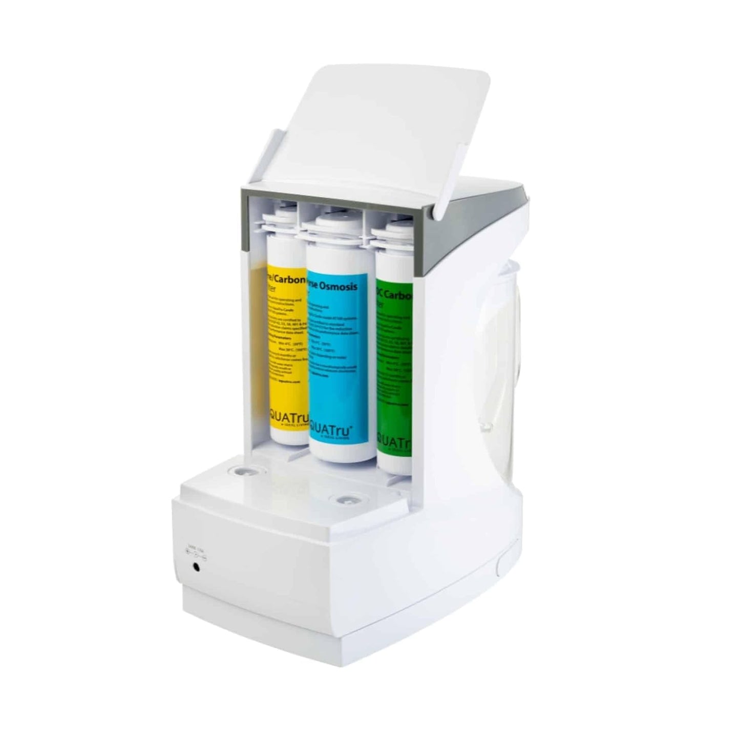 AquaTru Carafe Smart Alkaline Countertop Water Purifier | App-Connected 4-Stage Reverse Osmosis System with Glass Carafe Removes Forever Chemicals, Lead & Fluoride | Adds Minerals | No Plumbing