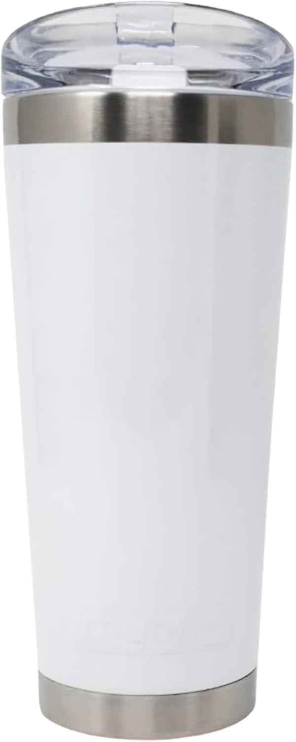 Classic Premium Stainless Steel Tumbler with 12-Hour Temperature Control, Tritan Lid, and BPA-Free Construction | White, 26 oz