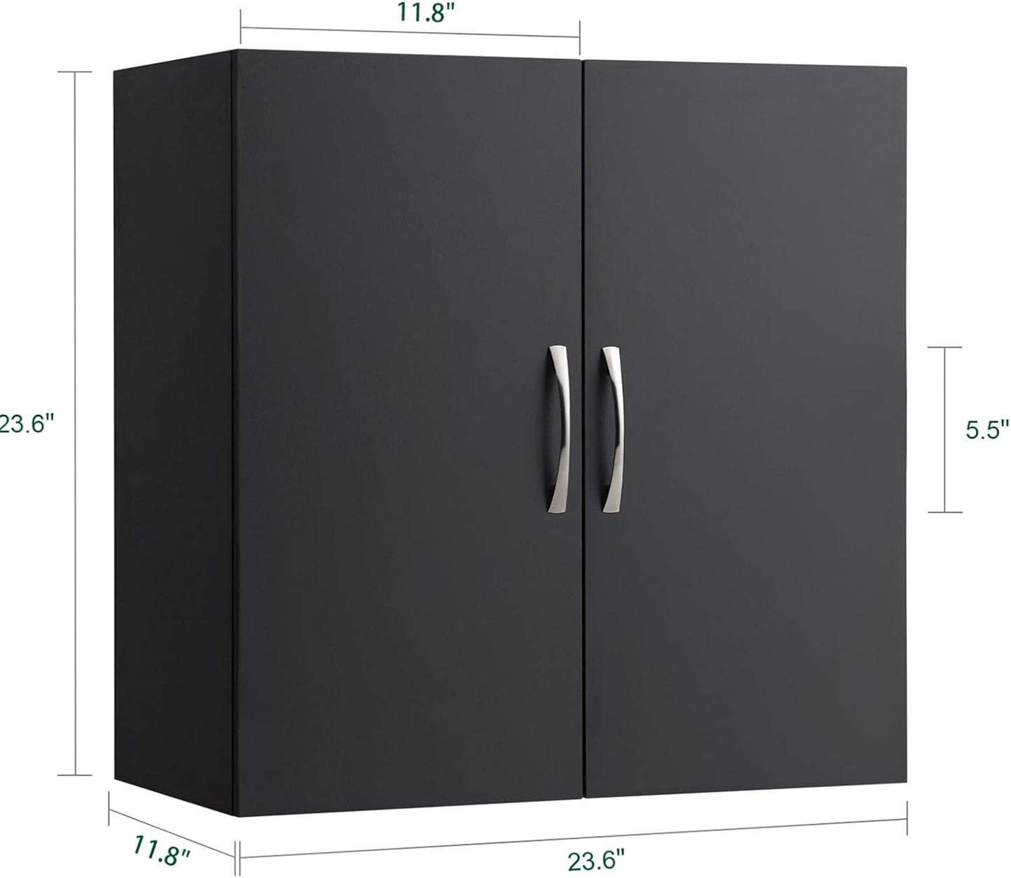 Bathroom Wall Cabinet, Over Toilet Storage Cabinet with Adjustable Shelf and Doors, Wall Mounted Medicine Cabinet for Small Spaces, Laundry Storage Cabinet, Black HUS-BZR200