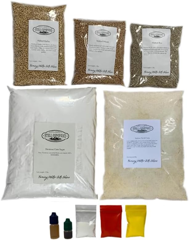 North Georgia Still Company's Fermentation Kit for Moonshine, Corn & Malted Barley, Rye & Wheat Whiskey, DIY 10 Gallon Mash Kit