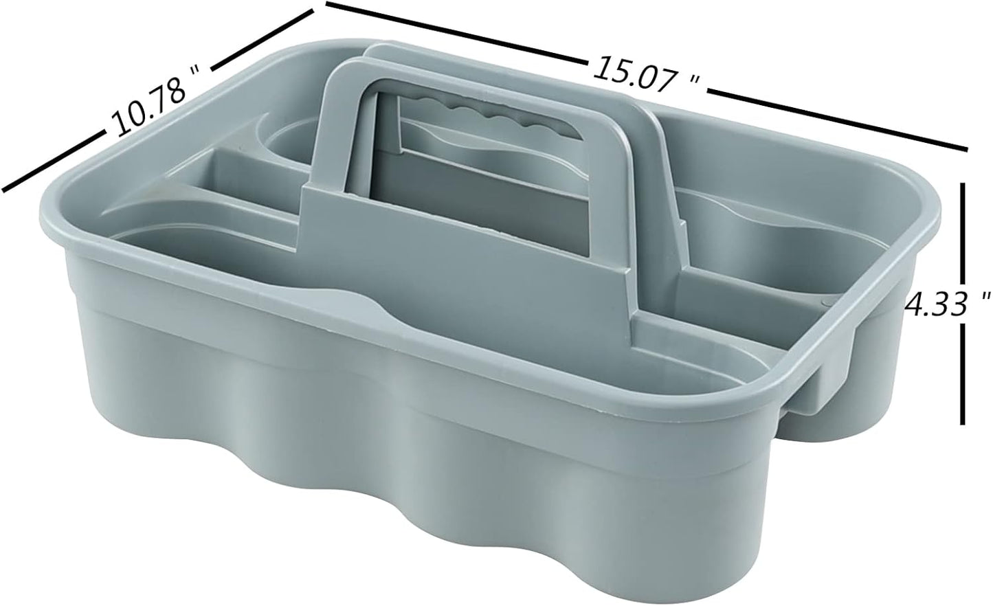 Plastic Cleaning Tote Caddy, Plastic Caddy with Handle, 6 Pack