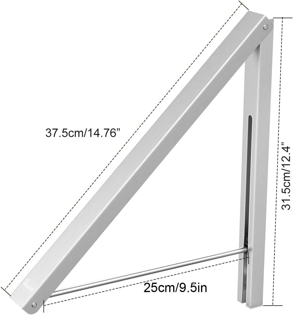 Wall Mounted Drying Rack Clothes Hanger Folding Wall Coat Racks Aluminum Home Storage Organiser Space Savers