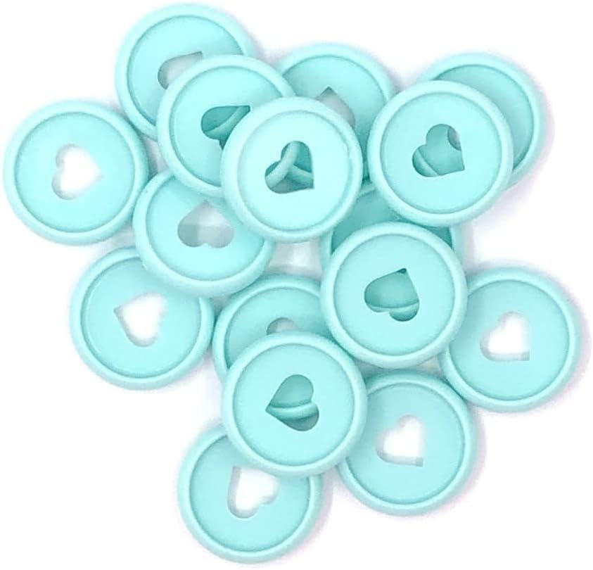 100pcs Planner Expander Discs 0.94Inch Book Binding Disc For Discbound Notebook Accessories Heart Binder Rings(Blue,0.94inch/24 mm)
