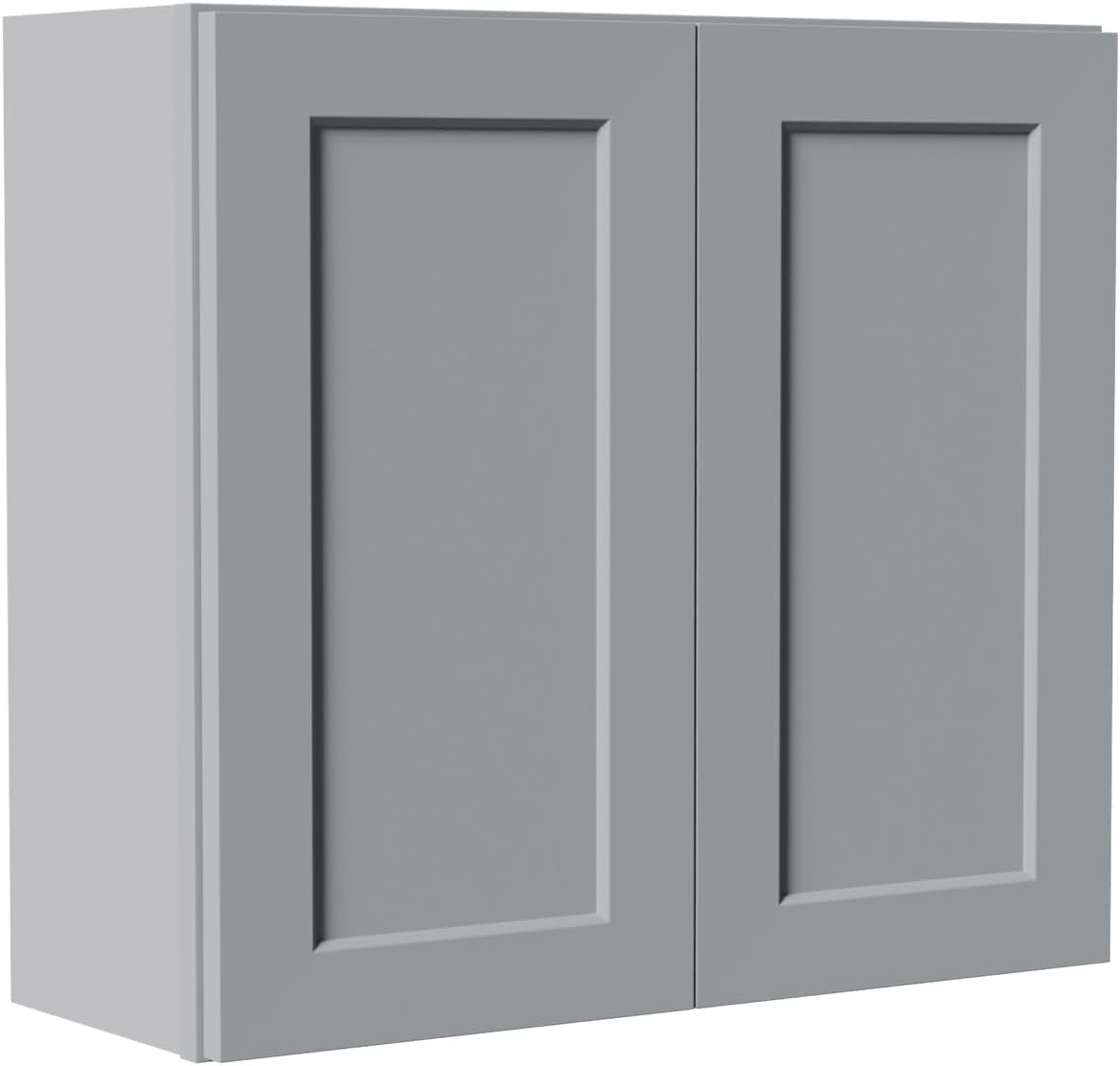 33 Inch Laundry Room Cabinets Wall Mounted, Solid Wood Over The Toilet Storage Cabinet, Bathroom Organizer Cabinets with 2 Door & Shelves, Easy to Assemble for Kitchen, Garage - Dark Gray