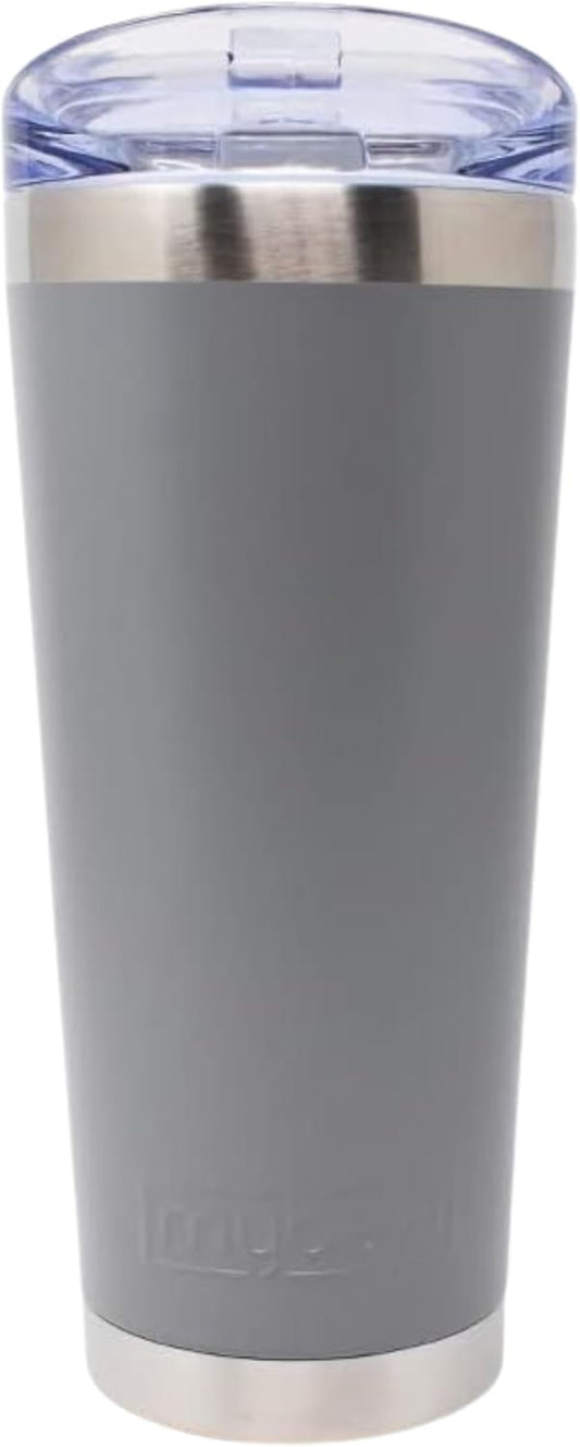 Classic Premium Stainless Steel Tumbler with 12-Hour Temperature Control, Tritan Lid, and BPA-Free Construction | Gray, 26 oz