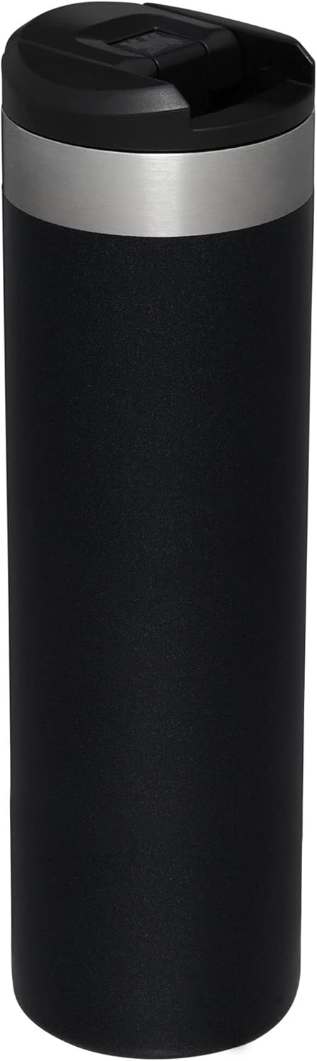 Stanley AeroLight Transit Bottle 20 oz | Locking Drink Through Lid | Leak Resistant Water Bottle or Coffee Travel Mug | Lightweight Insulated Stainless Steel | BPA-Free | Black Glimmer