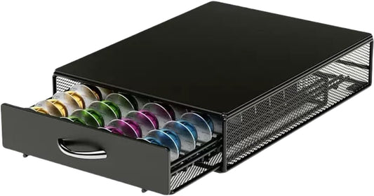 40 Coffee Pod Drawer, K Cup Holder，Coffee Capsule Storage Organizer，Black