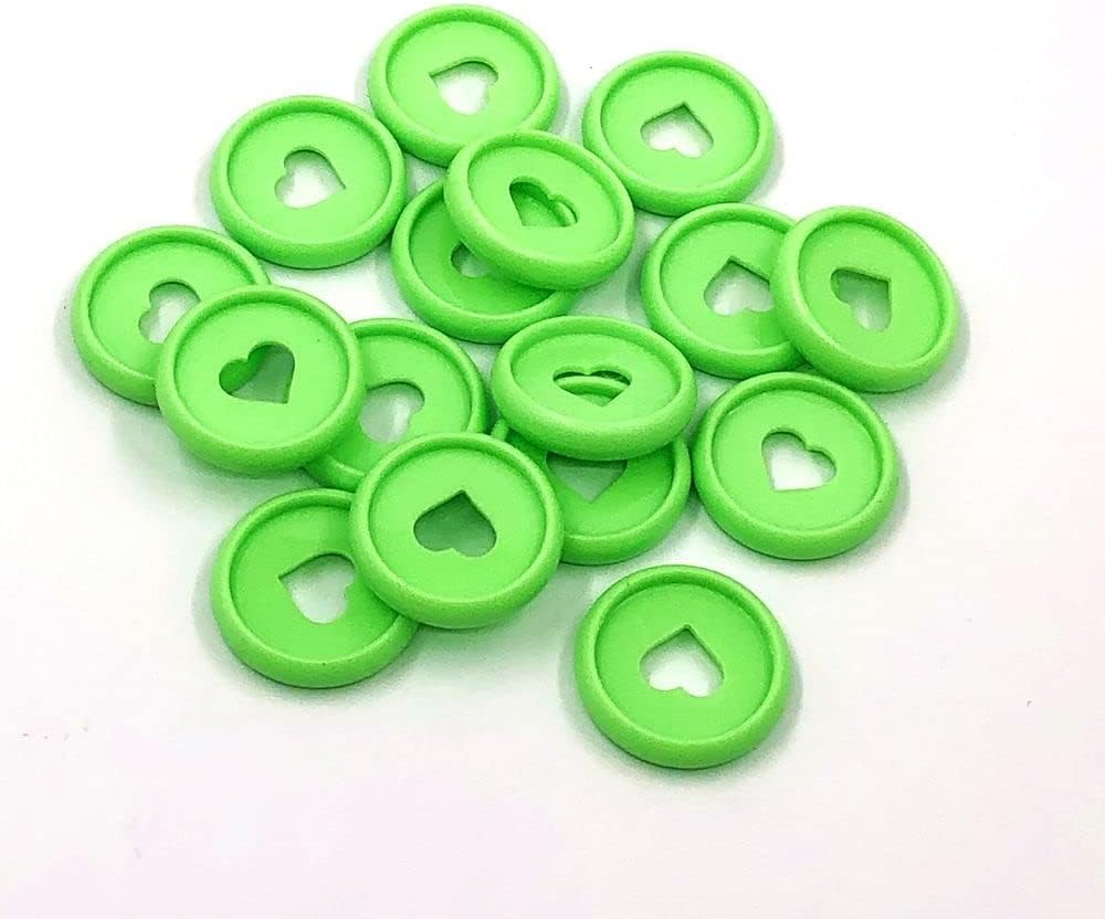 100pcs Planner Expander Discs 0.94Inch Book Binding Disc For Discbound Notebook Accessories Heart Binder Rings(Green,0.94inch/24 mm)