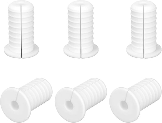 6pcs 3/4 Inch Cable Grommets for Starlink, Anti-Slip Cable Routing Kit Split Wall Hole Pass Through Bushing Grommet for Ethernet/TV Wires Waterproof Cord Protection (19mm Dia, White)