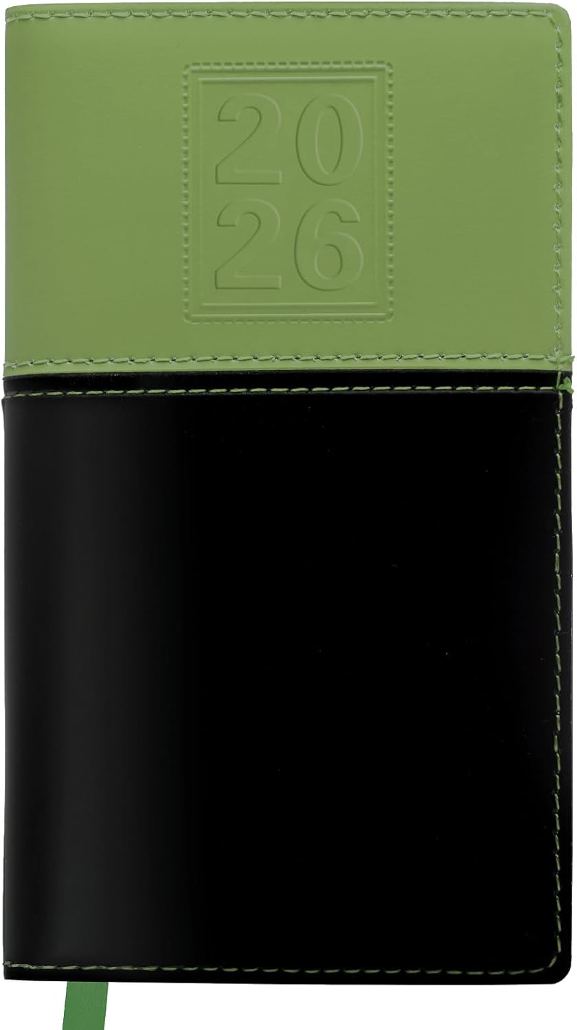 2026 Pocket Planner/Pocket Calendar, 3.5"x6": Includes 14 Months (November 2025 - December 2026) / 2026 Weekly Planner/Weekly Agenda/Monthly Calendar Organizer (Green/Black)