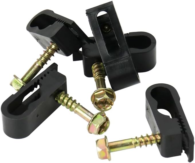 Skywalker Dual Cable Flexible Screw Clips (Pack of 100 / Black)
