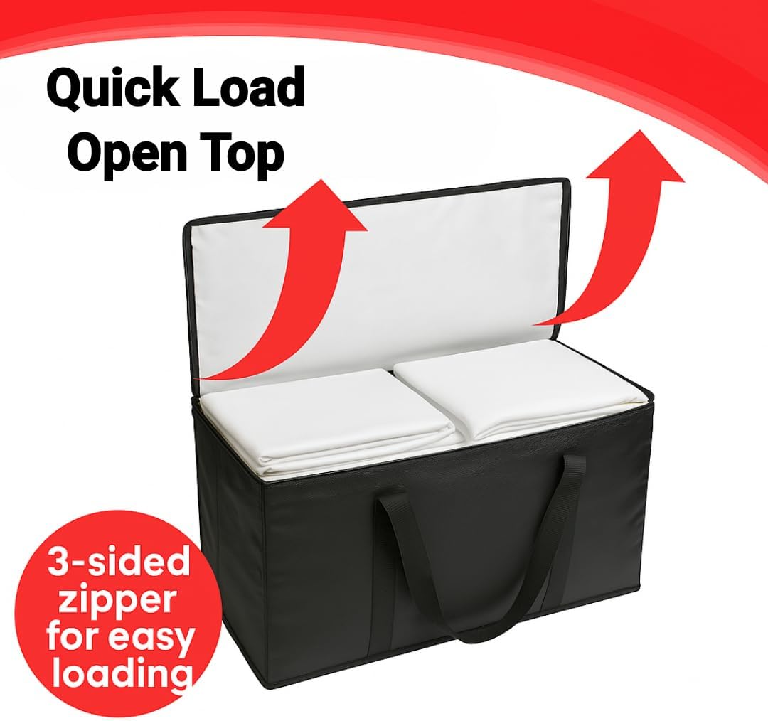 BAG-THAT! 6 - Pack Heavy Duty Large Moving Bags, with Strong Zipper and Comfortable Handles Durable & Sturdy Clothes packing Storage Bags Totes Bins Packing Moving Boxes College Supplies for moving.