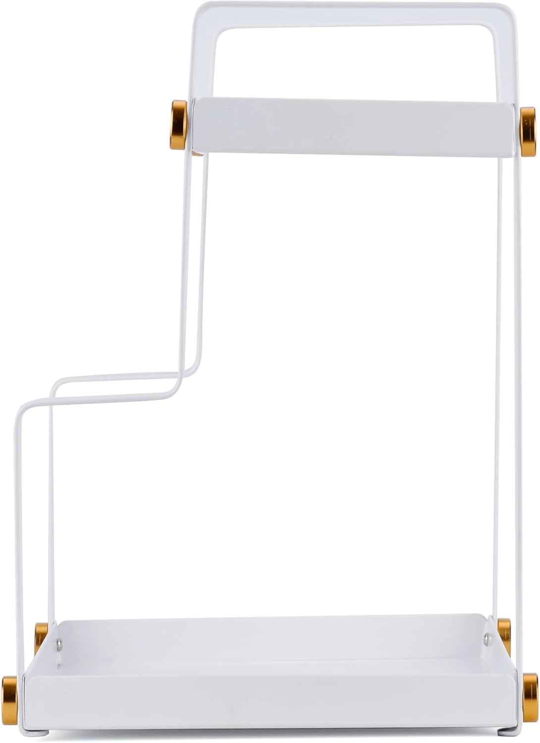 FFK 2 Tier Bathroom Countertop Organizer,Cosmetic Organizer,Storage Shelf for Bathroom,Ideal for Cabinet, Countertop, Pantry, and Desktop, for Bathroom, Kitchen, Office(White)