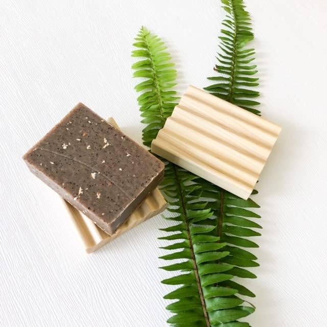 2 Pack Soap Dish, Draining Dish for Our Shampoo Bars & Conditioner Bars, 100% Natural Poplar Wood, No Chemical Varnish, Lacquer or Stain is Used, Handmade in The USA (Regular)