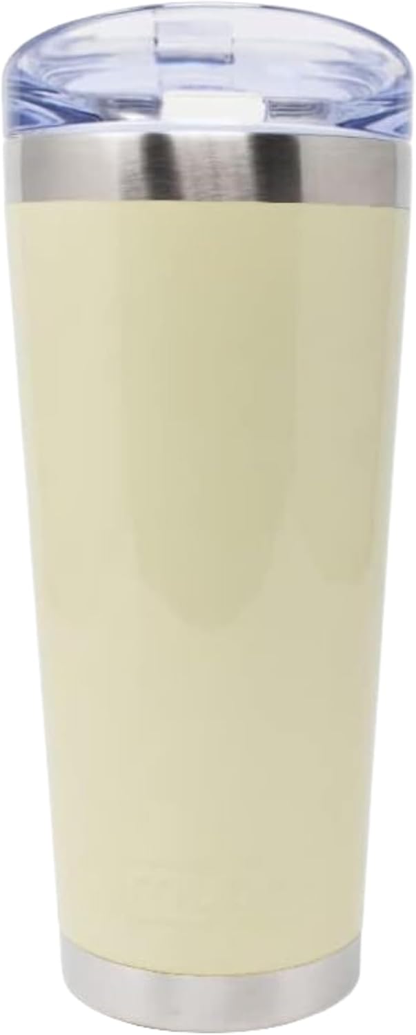 Classic Premium Stainless Steel Tumbler with 12-Hour Temperature Control, Tritan Lid, and BPA-Free Construction | Cream Sparkle, 26 oz