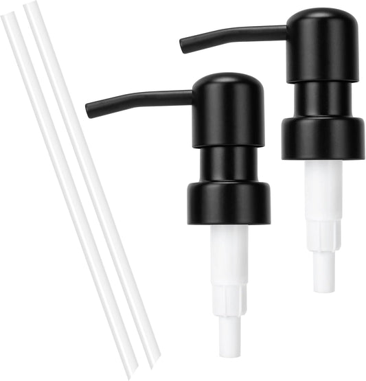 Stainless Steel Soap Dispenser Pump Replacement for Standard 28/400 Thread Size for Your Lotion or Dish Soap Refill Dispenser Kitchen Bathroom 2 Pack