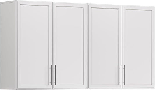 Large Laundry Room Wall Cabinet with Adjustable Shelf,Wall Mounted Kitchen Cabinets with Two Shaker Doors,Upper Storage for Laundry Room, Bathroom, Kitchen,30" W X 2
