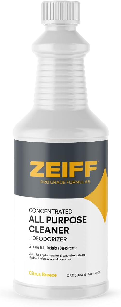 Pro-Grade All-Purpose Cleaner & Deodorizer - Deep Cleaning & Odor Eliminating Formula For Professional & Home Surfaces - 32 Ounce Concentrate - Citrus Breeze