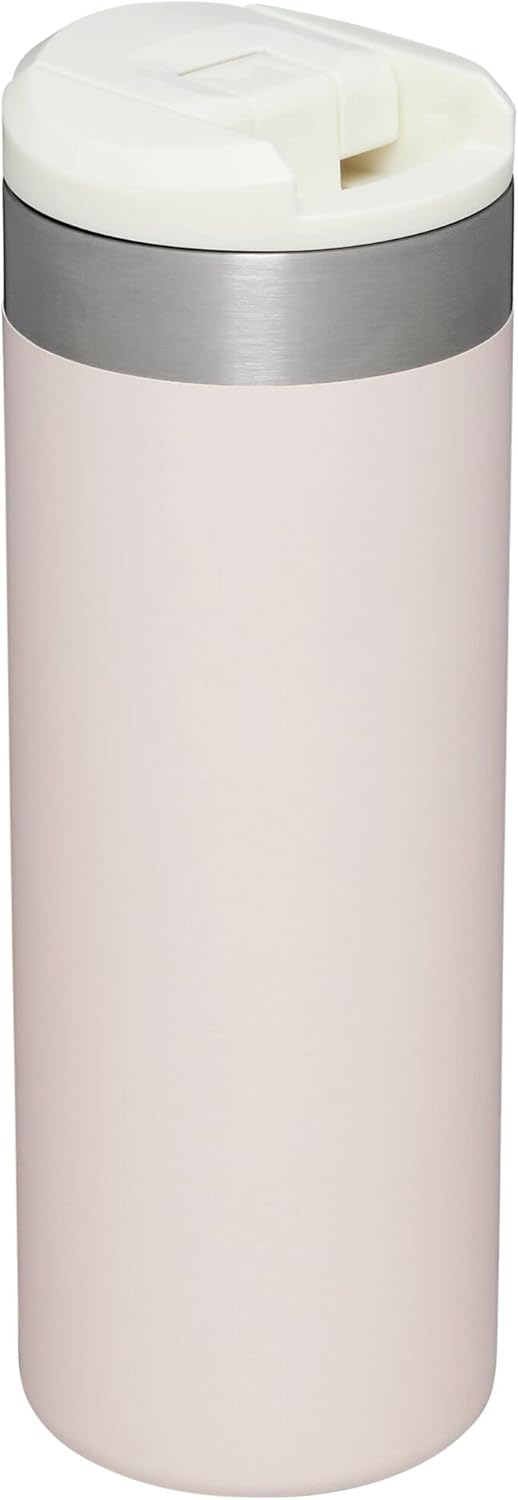 Stanley AeroLight Transit Bottle 16 oz | Locking Drink Through Lid | Leak Resistant Water Bottle or Coffee Travel Mug | Lightweight Insulated Stainless Steel | BPA-Free | Rose Quartz Glimmer