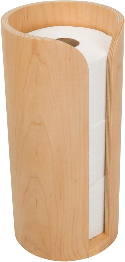 Plywood Free Standing Toilet Paper Holder. Toilet Tissue Storage Made from Wood. Compatible with Mega Rolls (Maple)